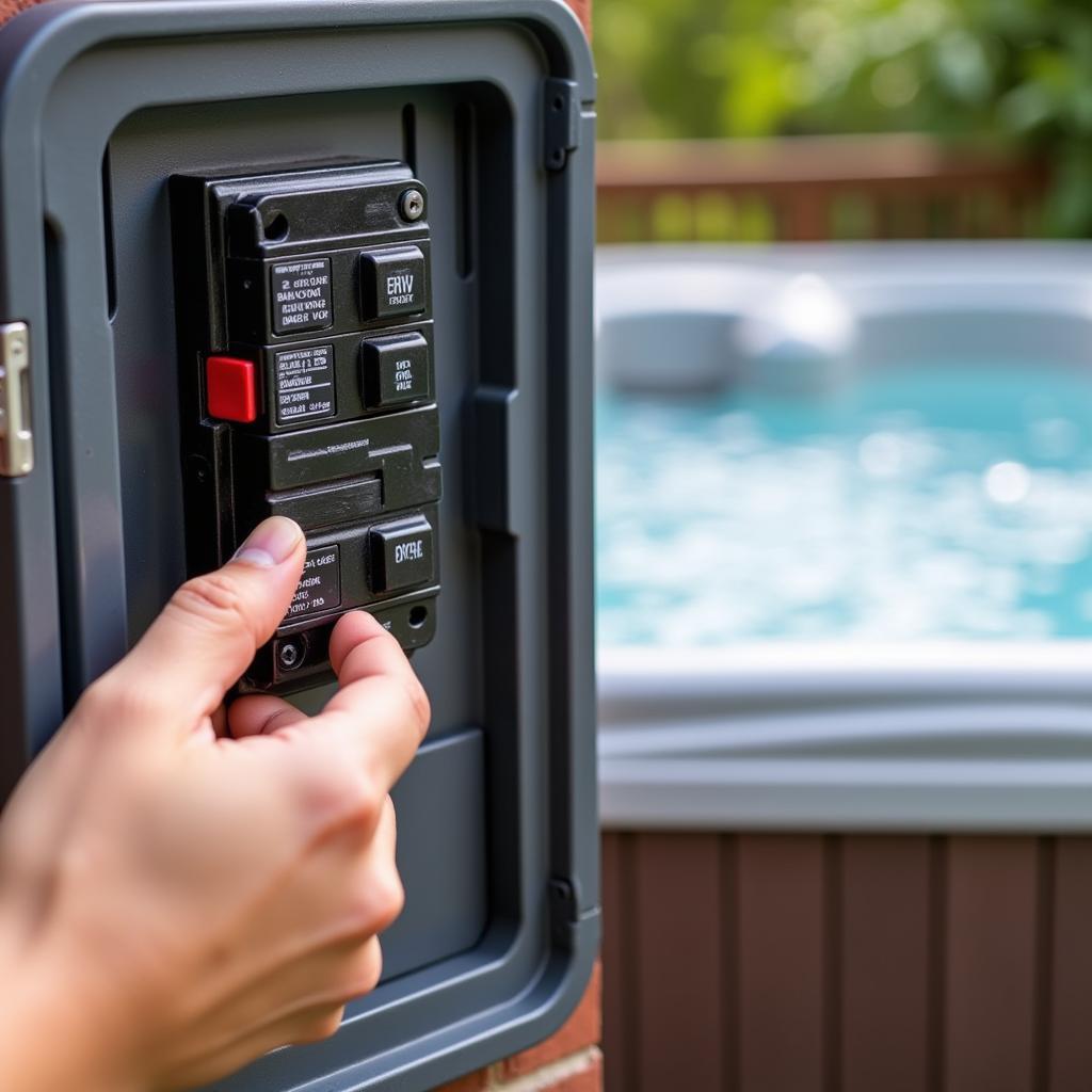 Checking the hot tub's power supply and breaker box