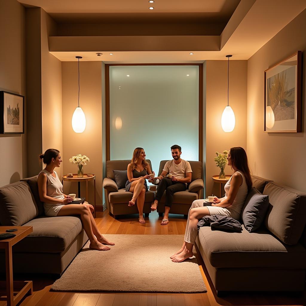 Serene relaxation area in a Hubli spa