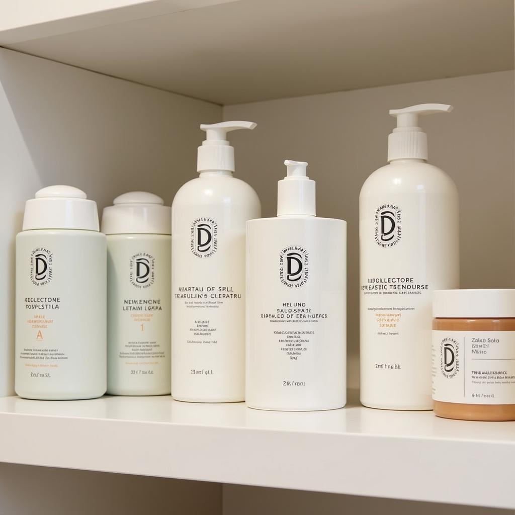 Hypoallergenic Spa Products Displayed on a Shelf