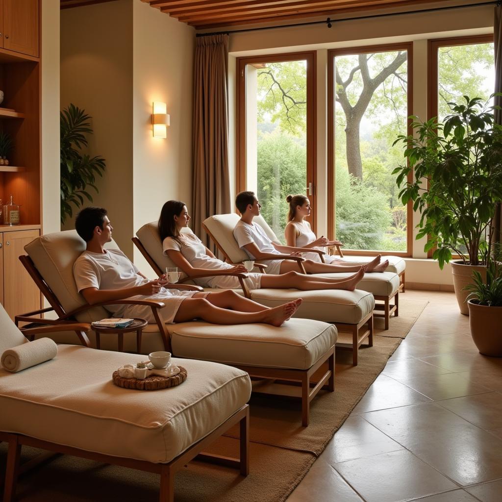 Relaxing in the Serene Atmosphere of an Italian Spa