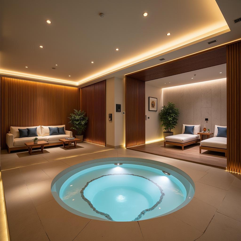 Luxurious Jacuzzi Spa Interior in Bangalore