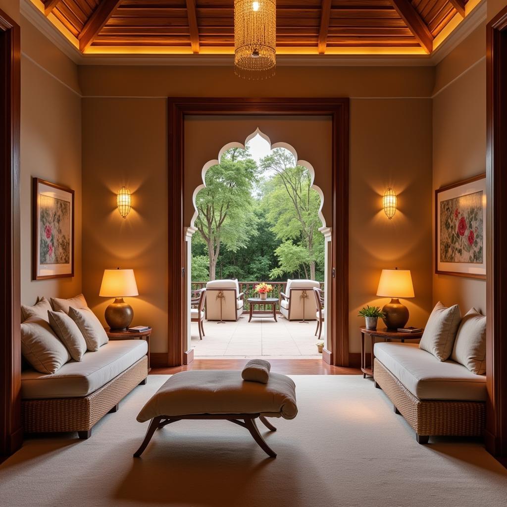 Relaxation Area at a Jaipur Spa Center