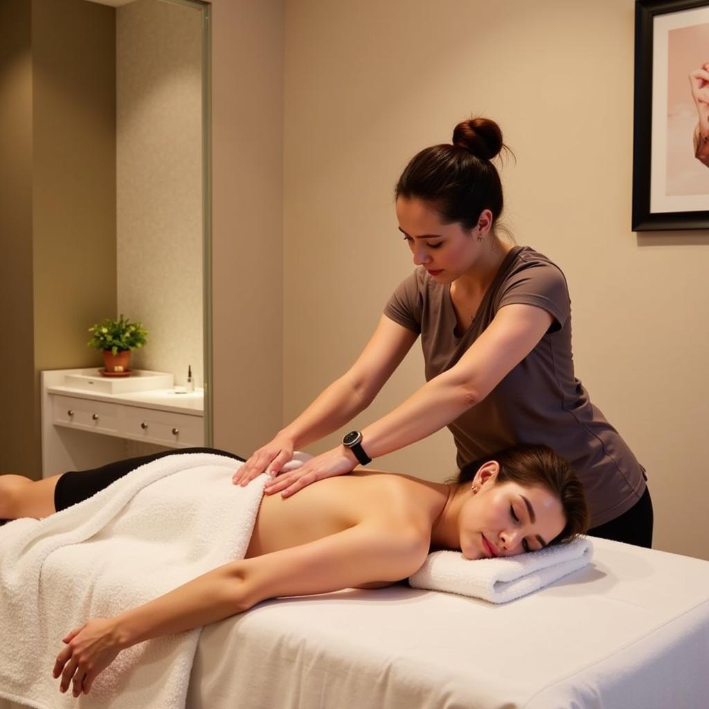 Couple enjoying a massage at Jewel of East Spa