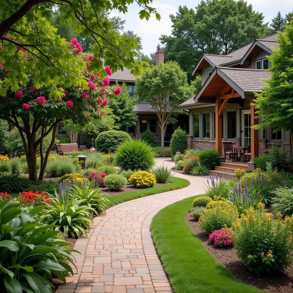 Tranquil gardens at Jupiter Resort and Spa