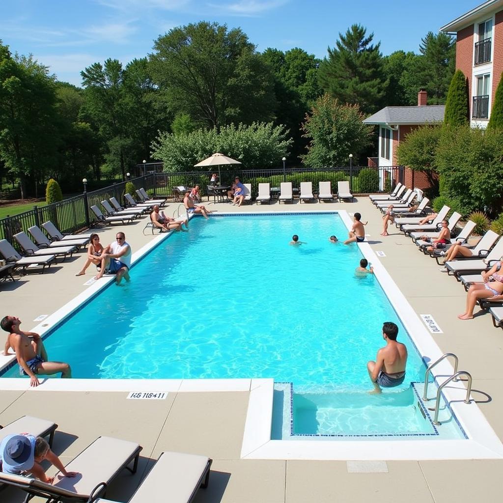 Relaxing Pool Area at Knights Hill Hotel & Spa