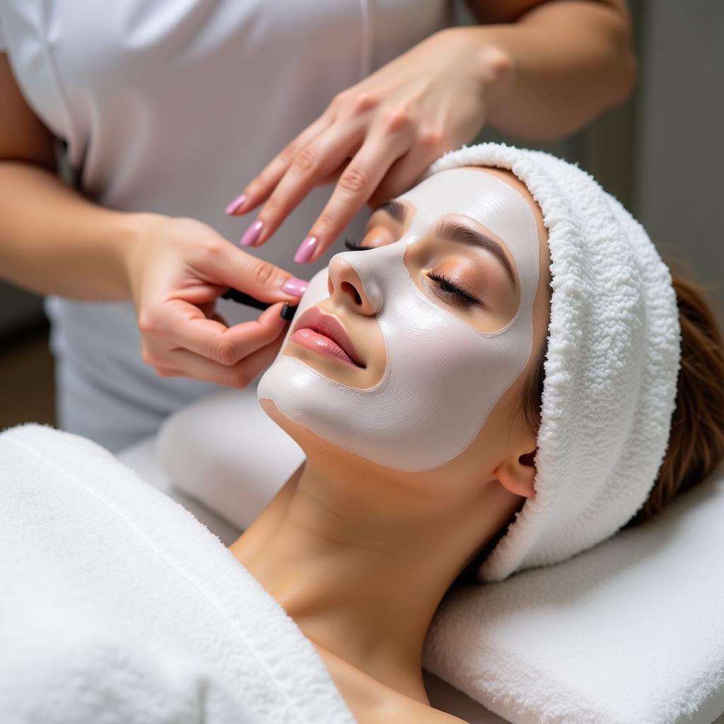 Facial treatment at a spa in Kodaikanal