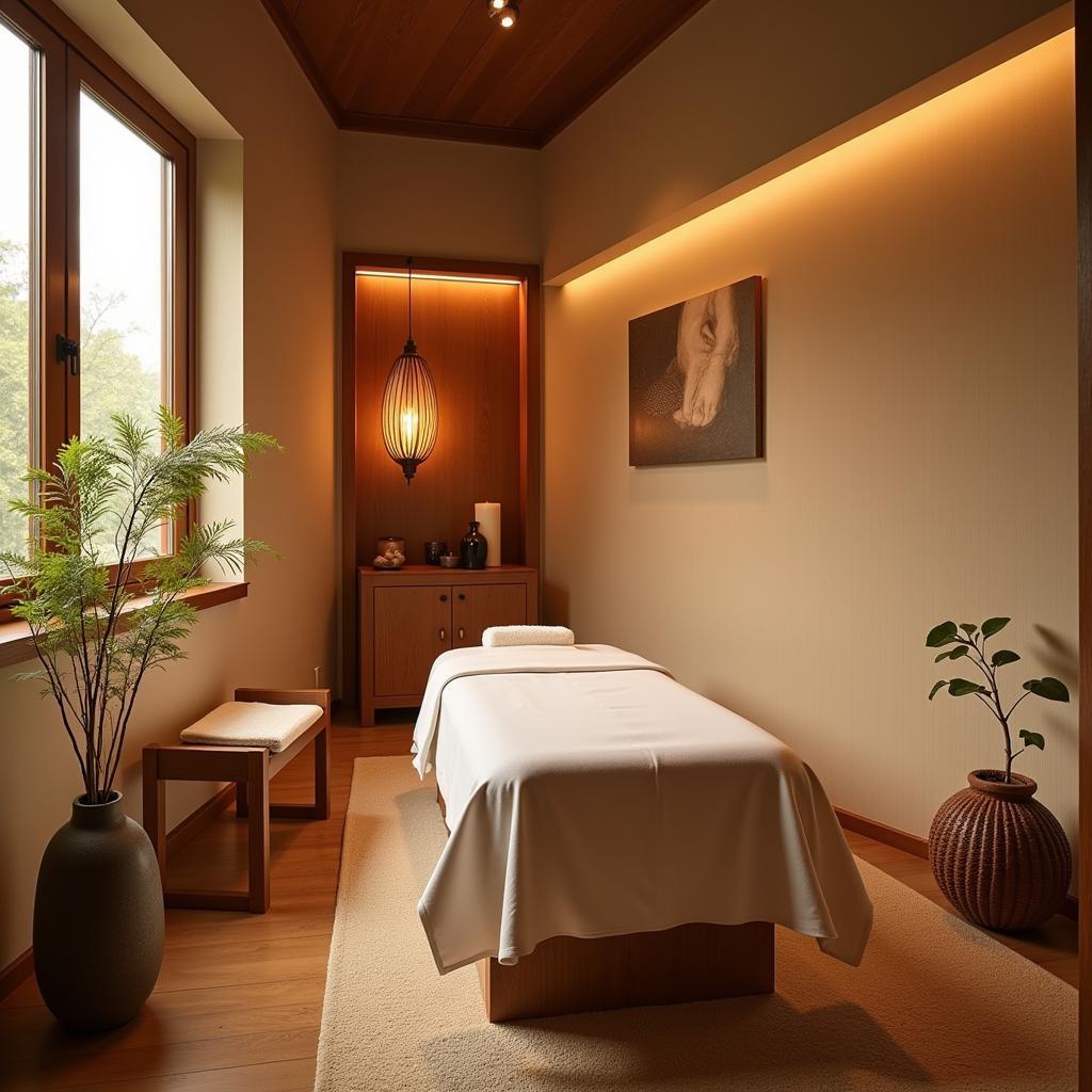 Korean Day Spa Treatment Room with Calming Ambiance