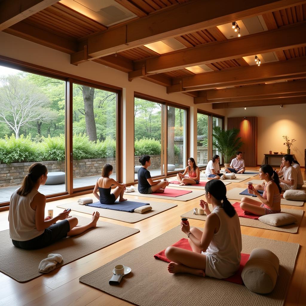 Spacious Korean Spa Communal Area for Relaxation and Socializing