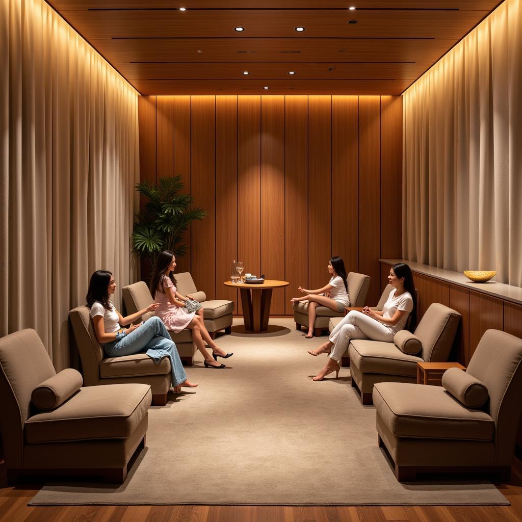 Korean Spa Relaxation Area in Houston