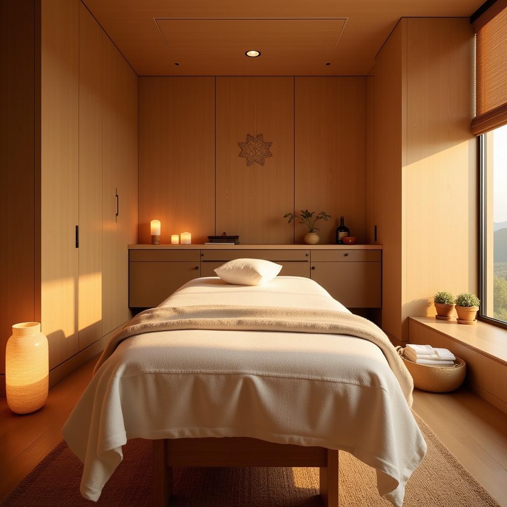 Relaxing Korean Spa Treatment Room