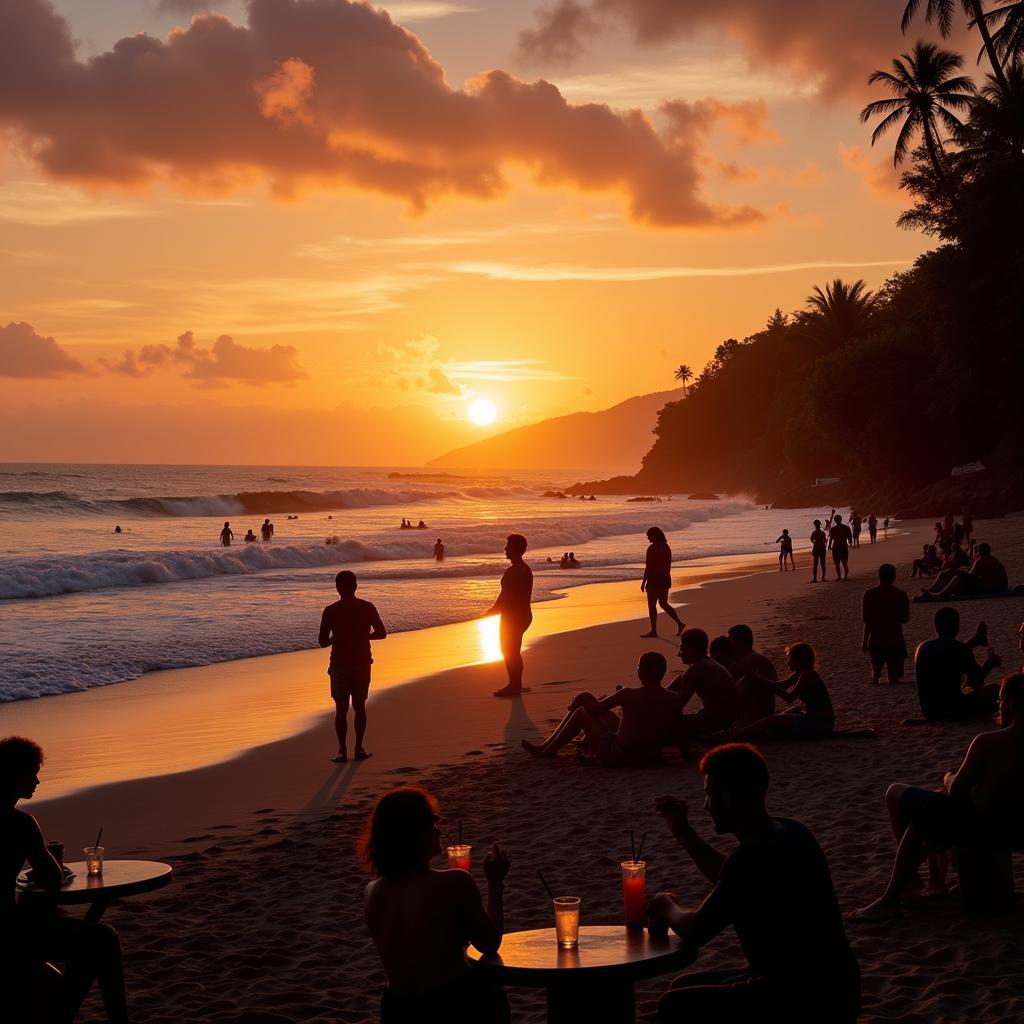 Sunset Activities at Kuta Beach