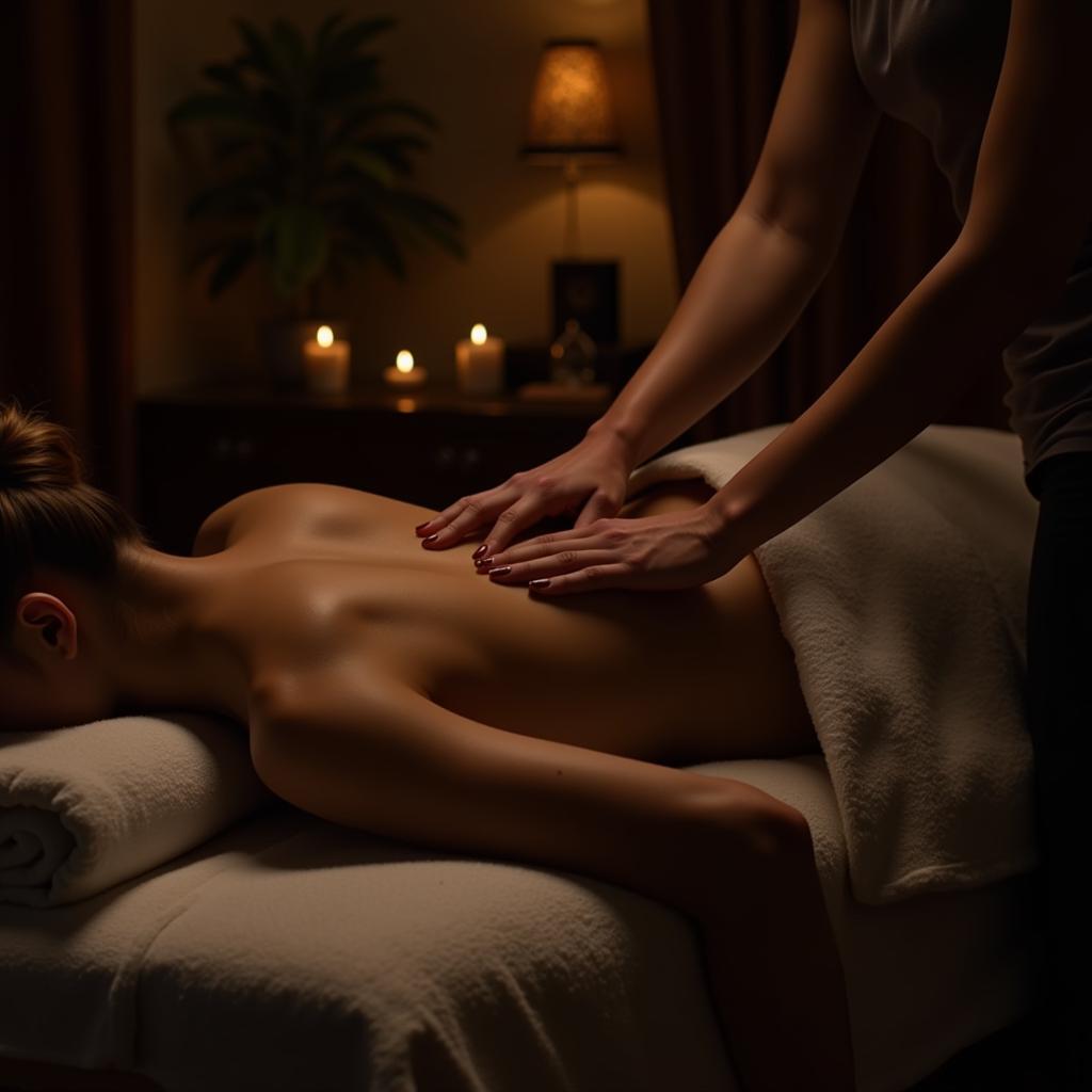 Lalit Goa Spa Treatment: A woman enjoying a relaxing massage at the Lalit Golf and Spa Resort Goa.