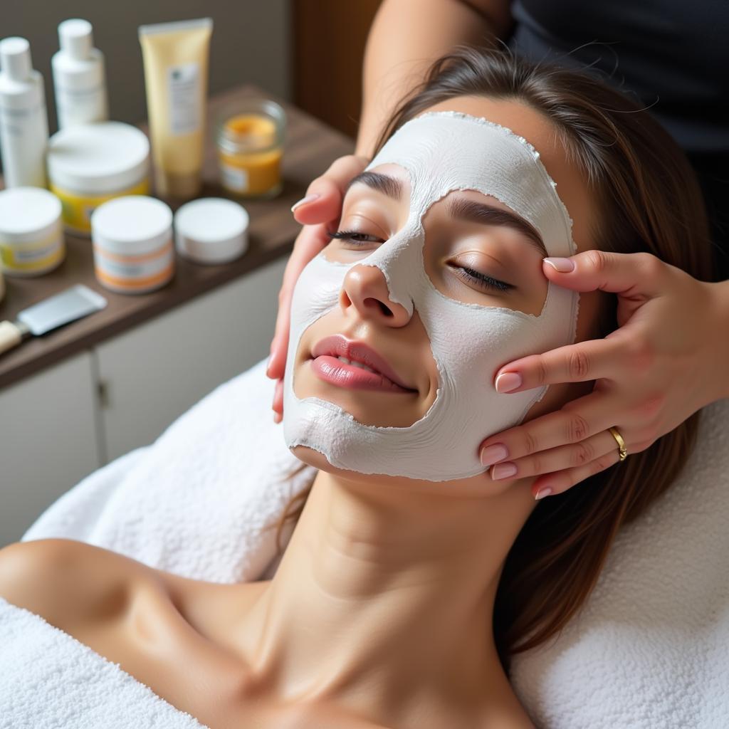 Rejuvenating facial treatment at a Lansdowne spa