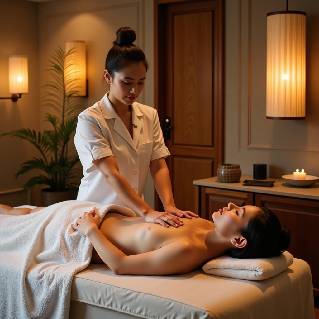 Soothing Massage Therapy in a Lord Buddha Spa Setting