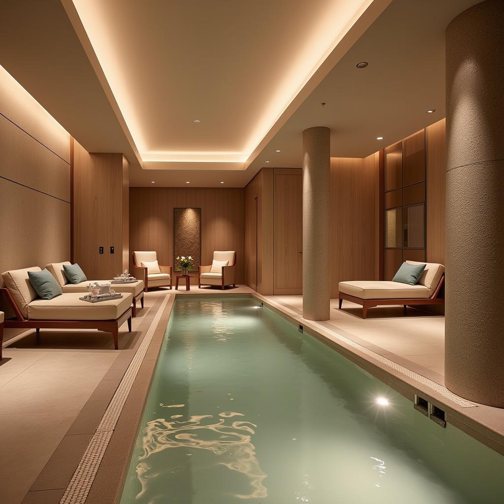 Luxurious interior of a modern commercial page spa