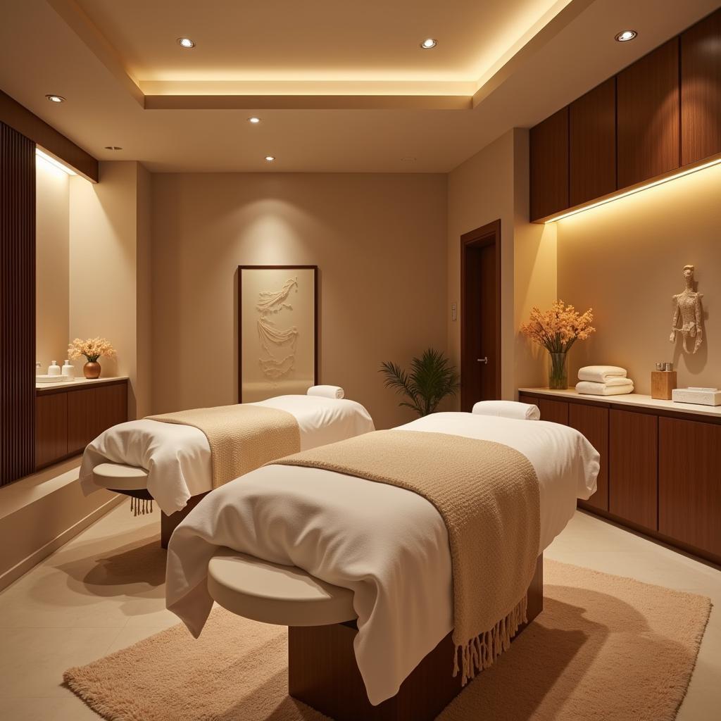 Luxurious Spa Treatment Room with Calming Ambiance