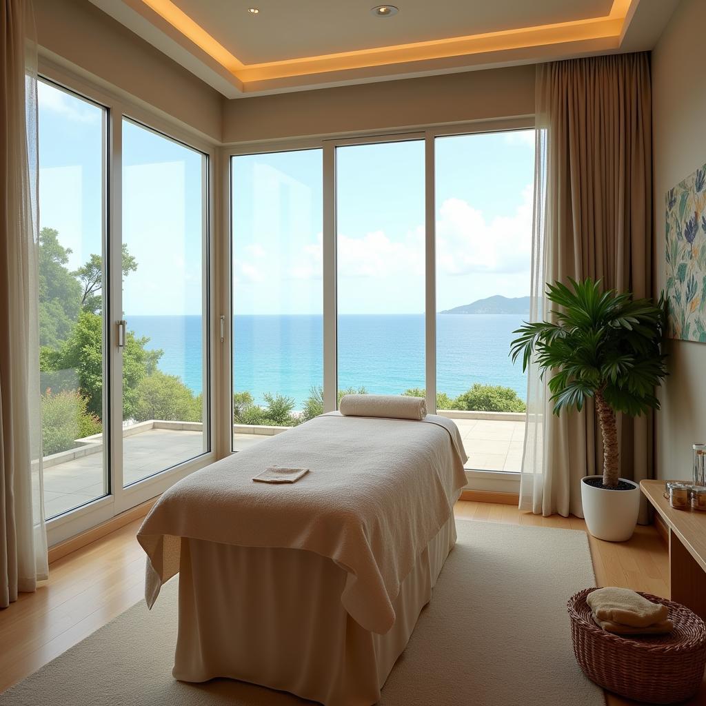 Luxurious Spa Treatment Room with Breathtaking Ocean View