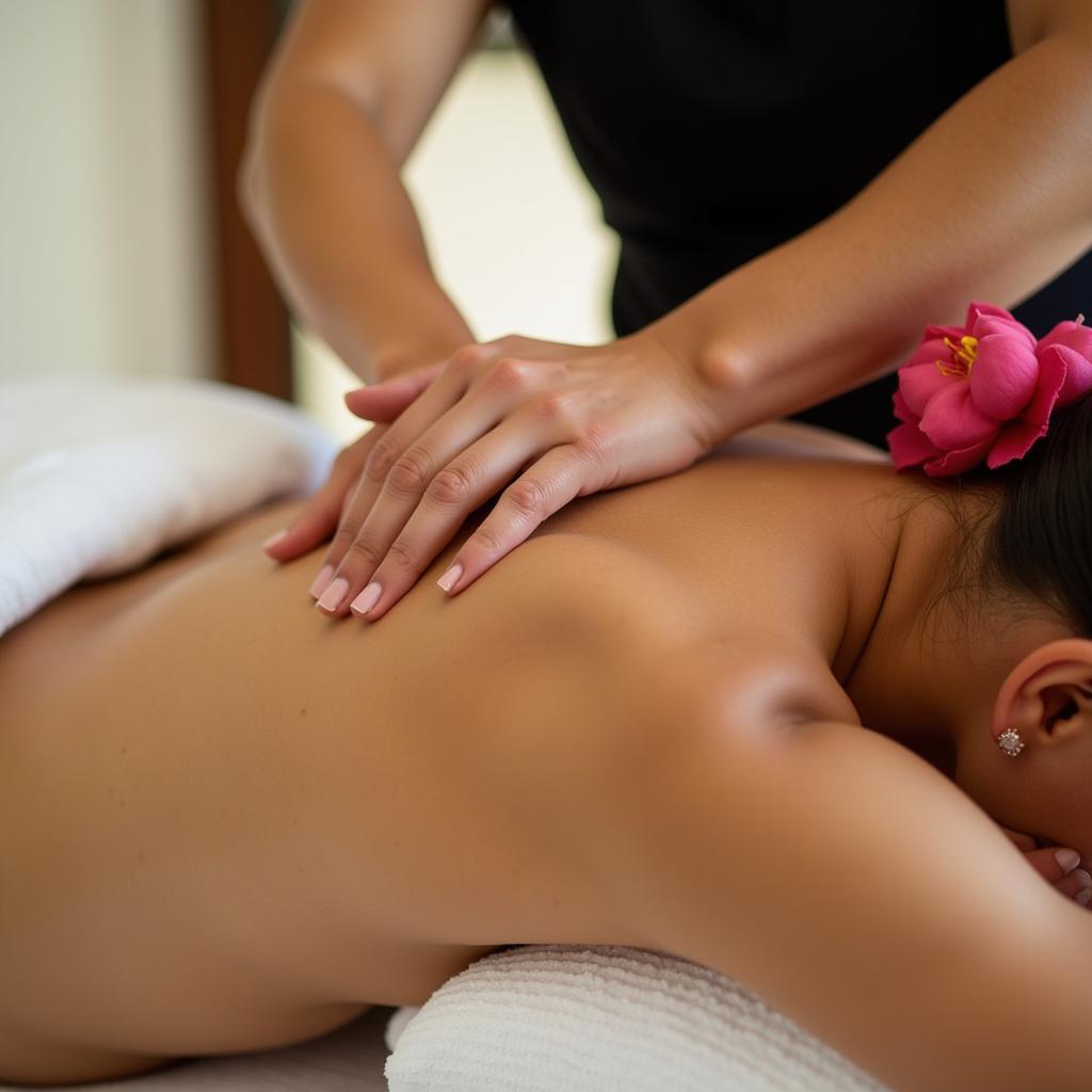 Relaxing massage therapy session in Malakpet spa