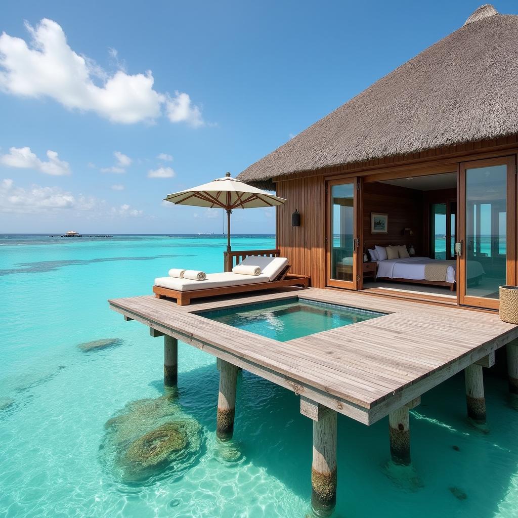 Luxurious Overwater Bungalow with Private Spa Deck