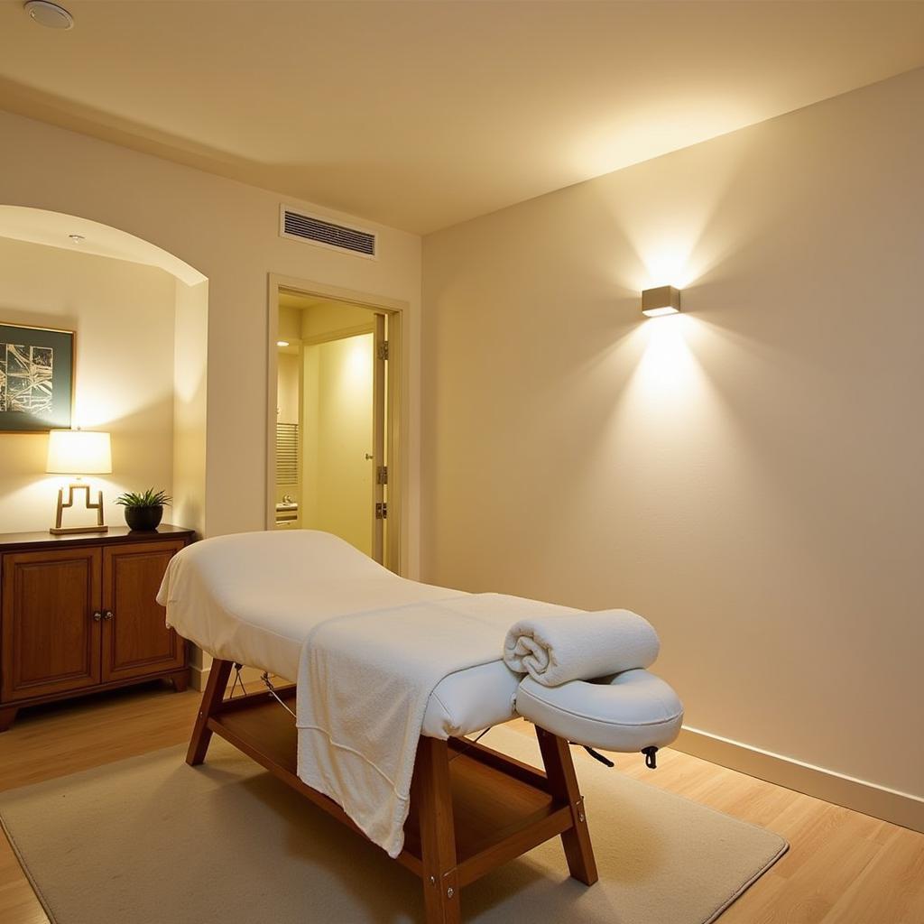 Relaxing Spa Treatment Room at Mallory Court