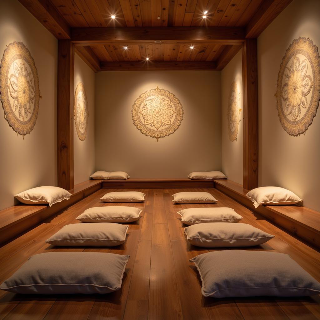 Peaceful Meditation Room in a Mandala Spa