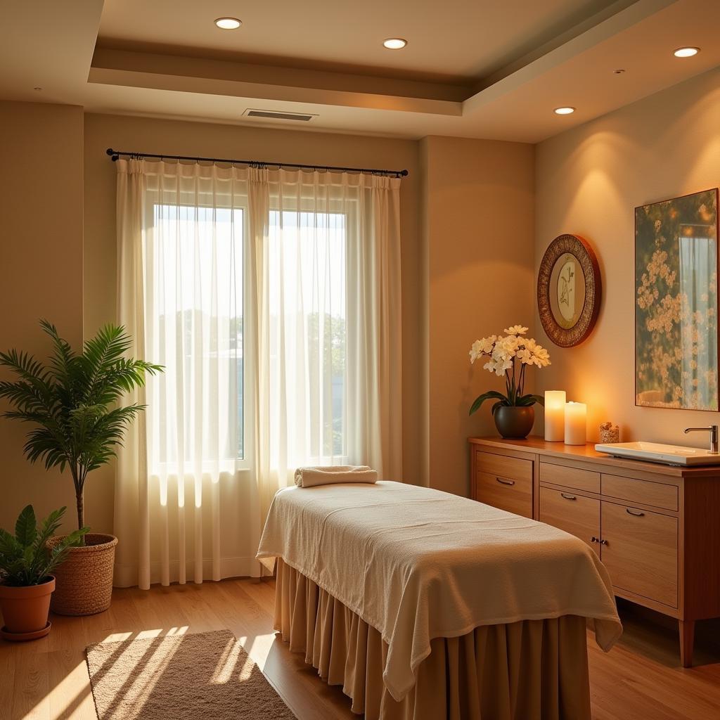 Relaxing Spa Treatment Room in Manhattan Beach