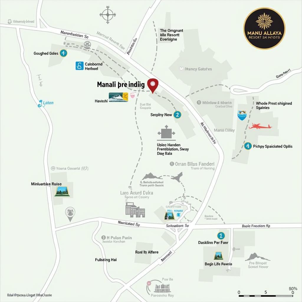 Manu Allaya Resort and Spa Location Map