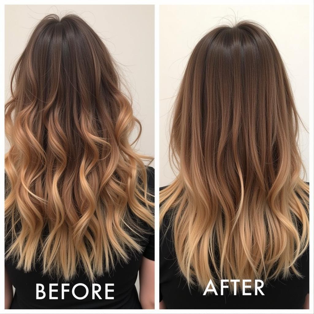 Before and After Using Matrix Hair Spa Cream