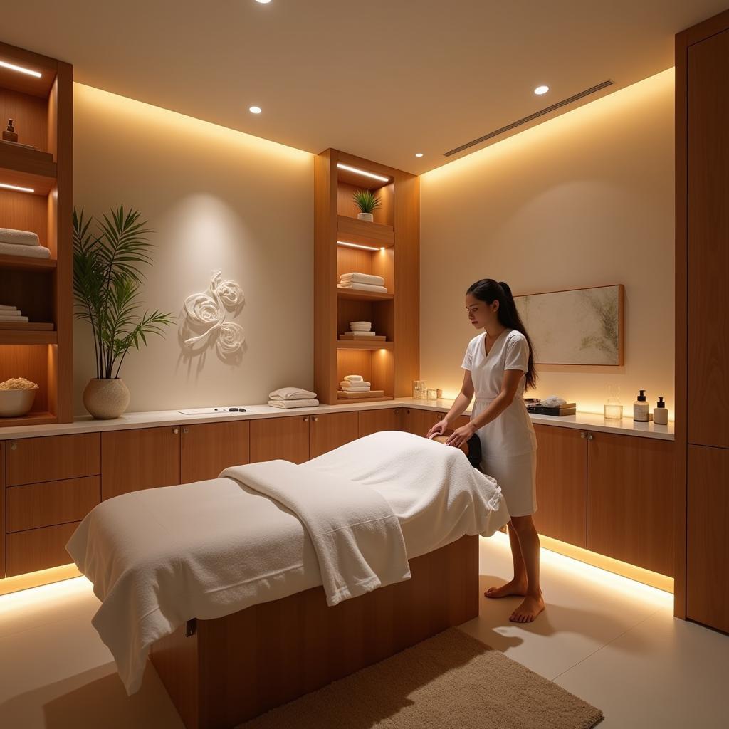 Luxurious treatment room in a Michelin Italiana Spa