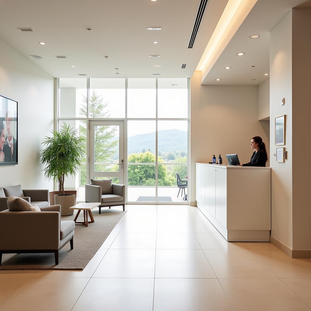 Modern and welcoming reception area of a Mirage Spa commercial property