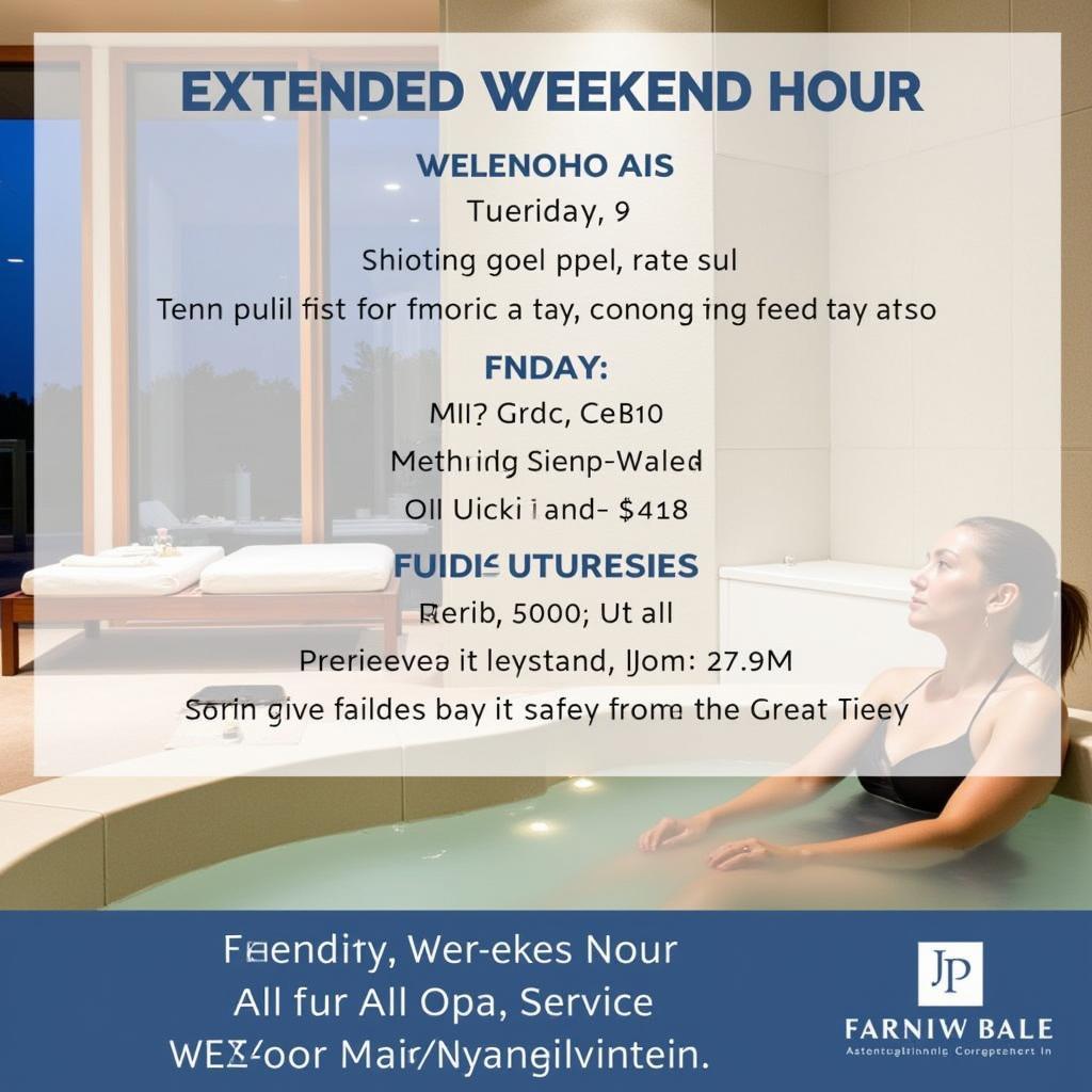 Mississauga Spa Weekend Hours and Services