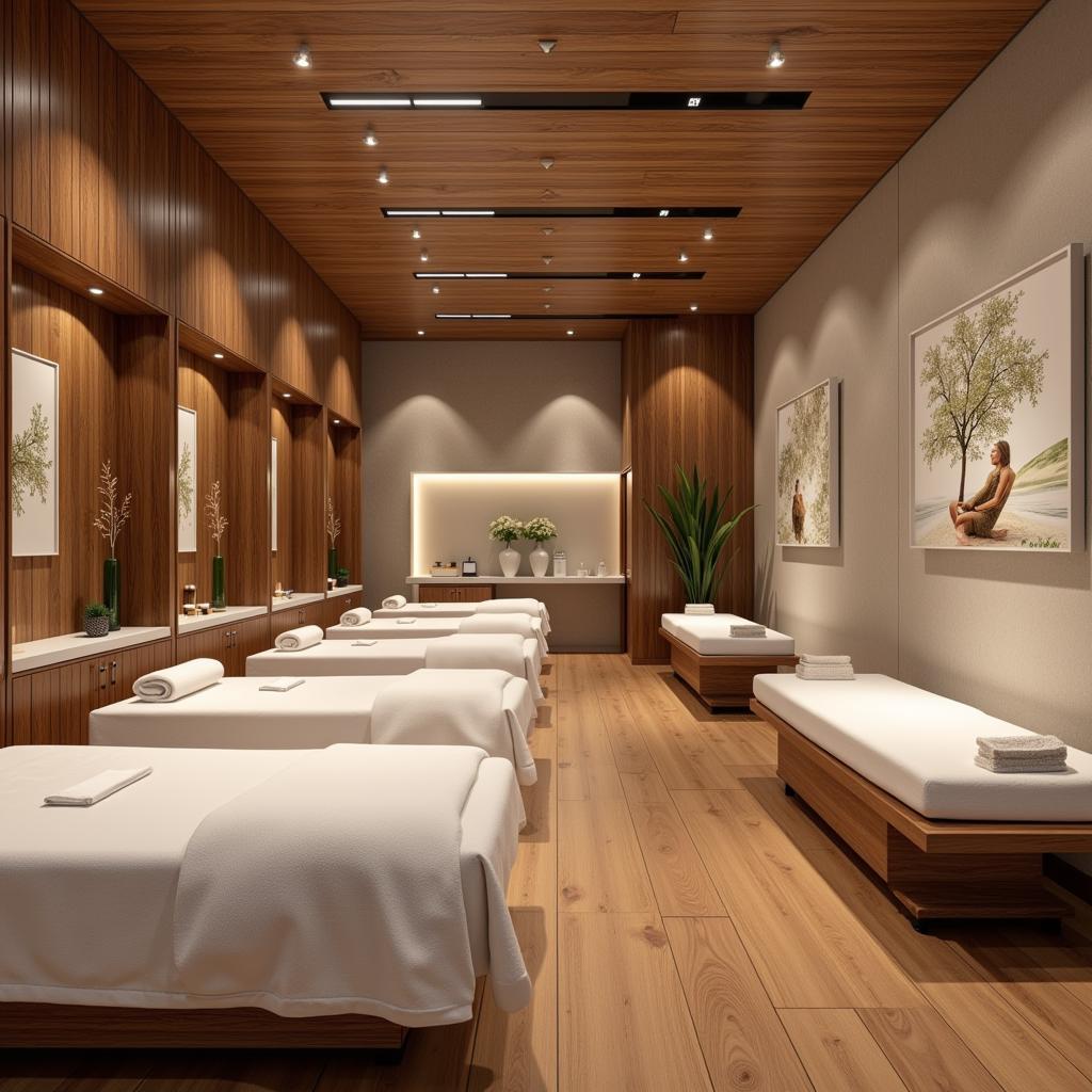 Modern Spa Facility with Treatment Rooms