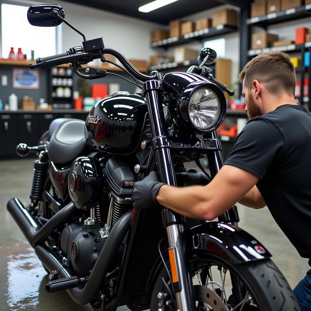 Motorcycle Detailing at Bubbles Spa