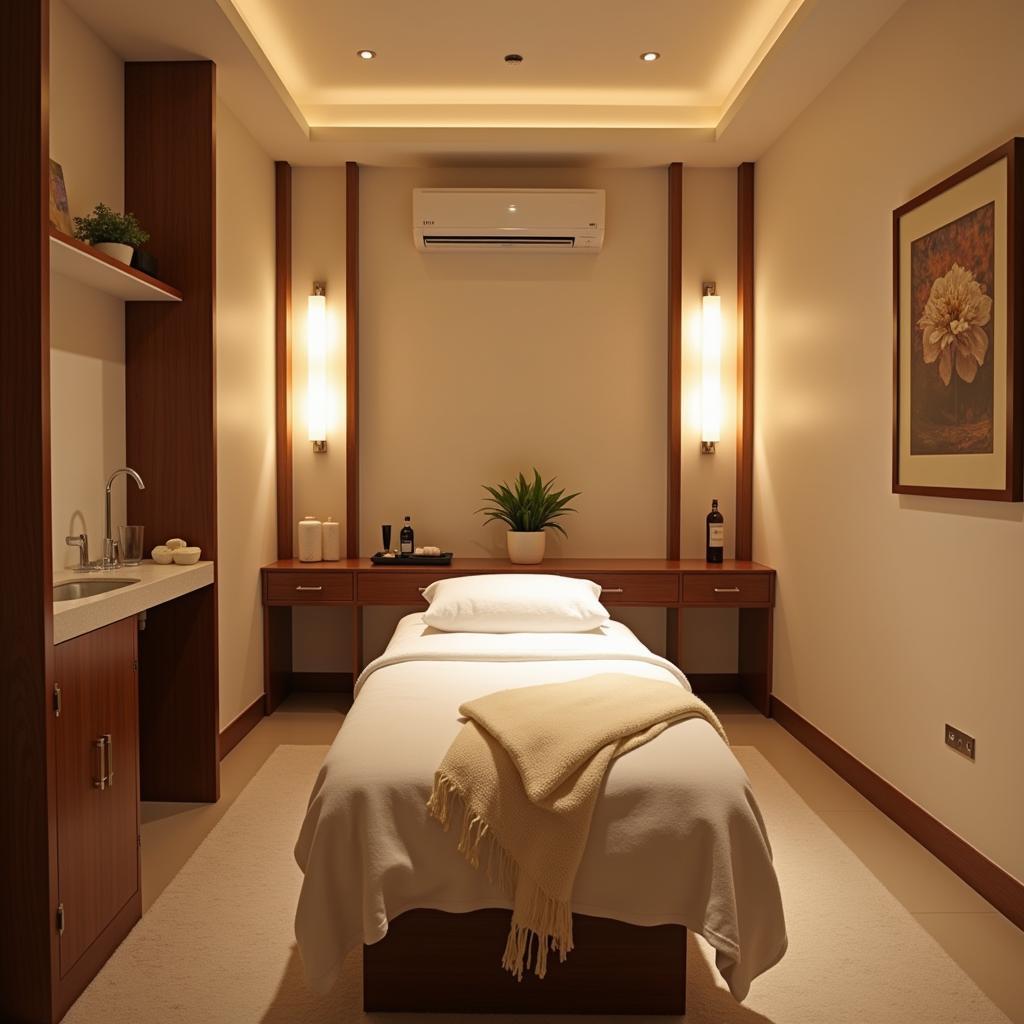 Serene spa treatment room in Nainital