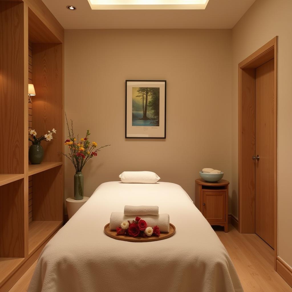 Tranquil Namo Spa Treatment Room with Natural Elements