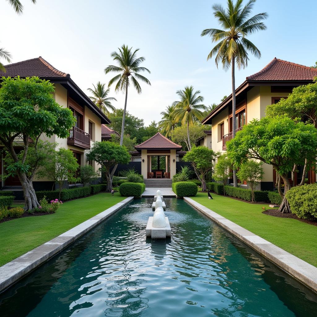 Tranquil entrance to Nilaya Resort & Spa