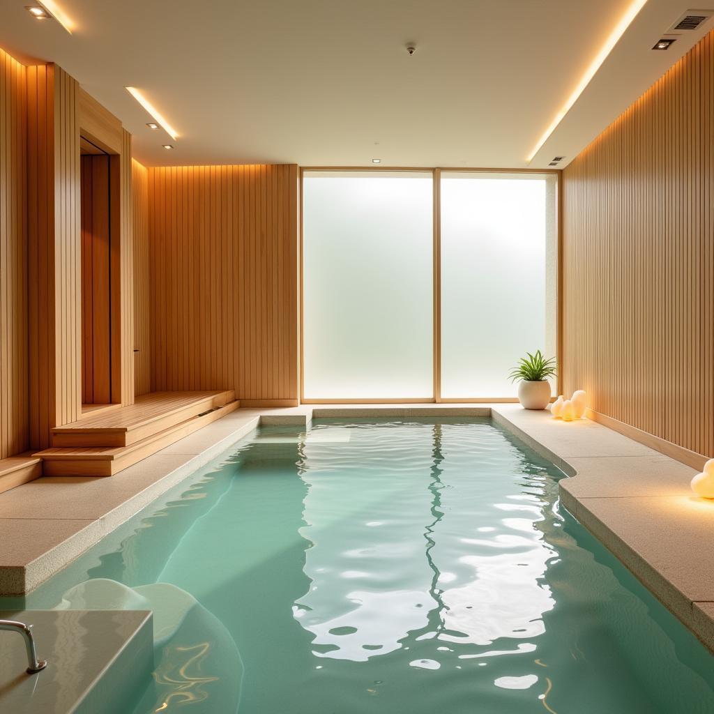 Olivia Spa Korean Spa Facilities: Modern and clean sauna, steam room, and communal bathing areas promoting relaxation and community