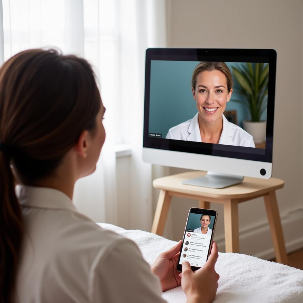 Virtual consultation with a spa therapist