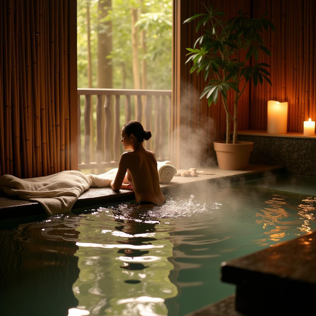 Relaxing at an Orient Aqua Spa