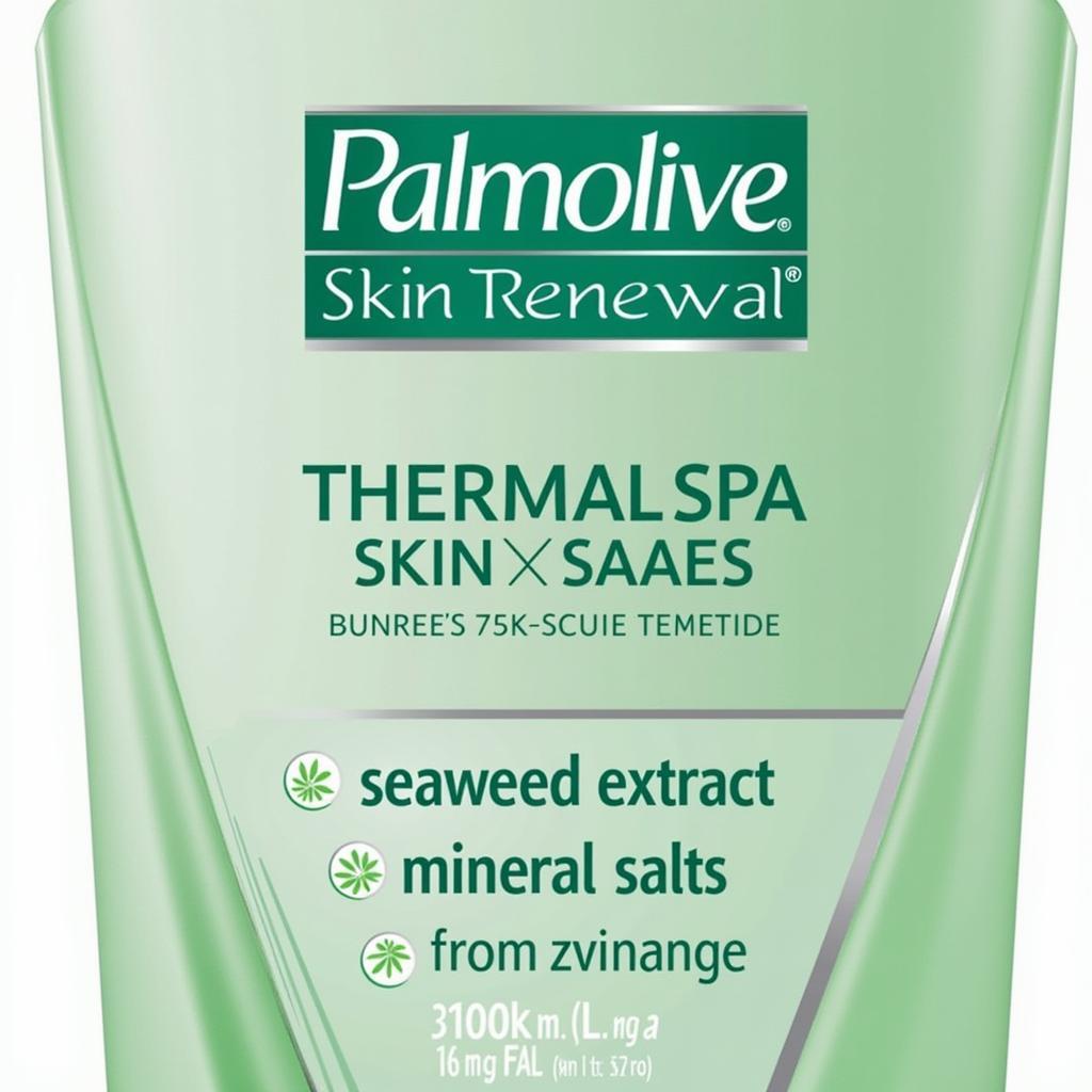 Palmolive Thermal Spa Skin Renewal Ingredients