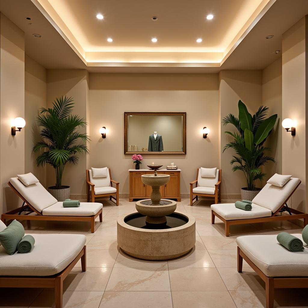 Tranquil Palms Spa Relaxation Area