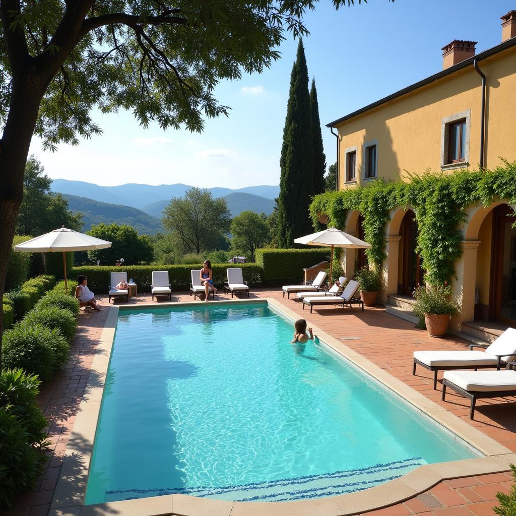 Relaxing Poolside at a Perugia Hotel Spa