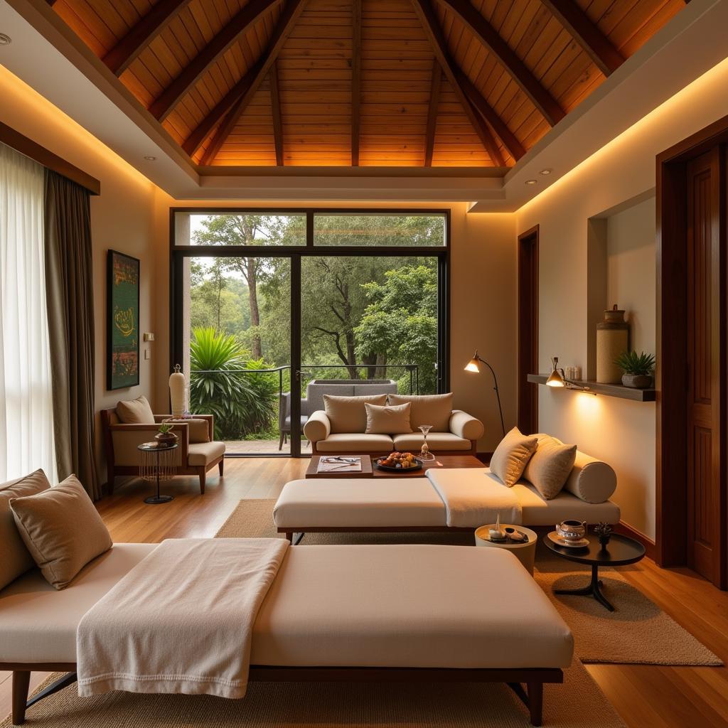 Tranquil Relaxation Area at a Perumbakkam Spa