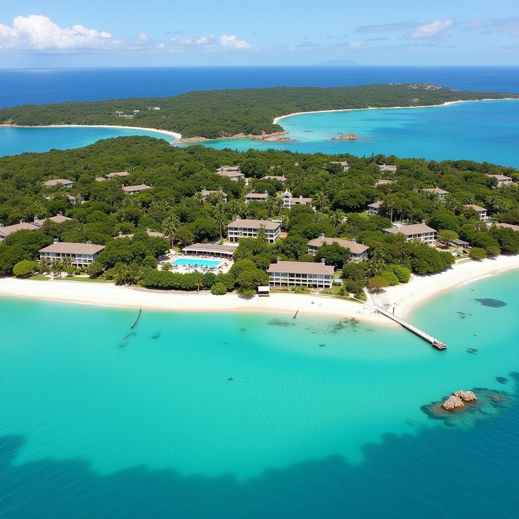 Aerial View of Peter Island Resort and Spa showcasing the Lush Tropical Landscape and Pristine Beaches