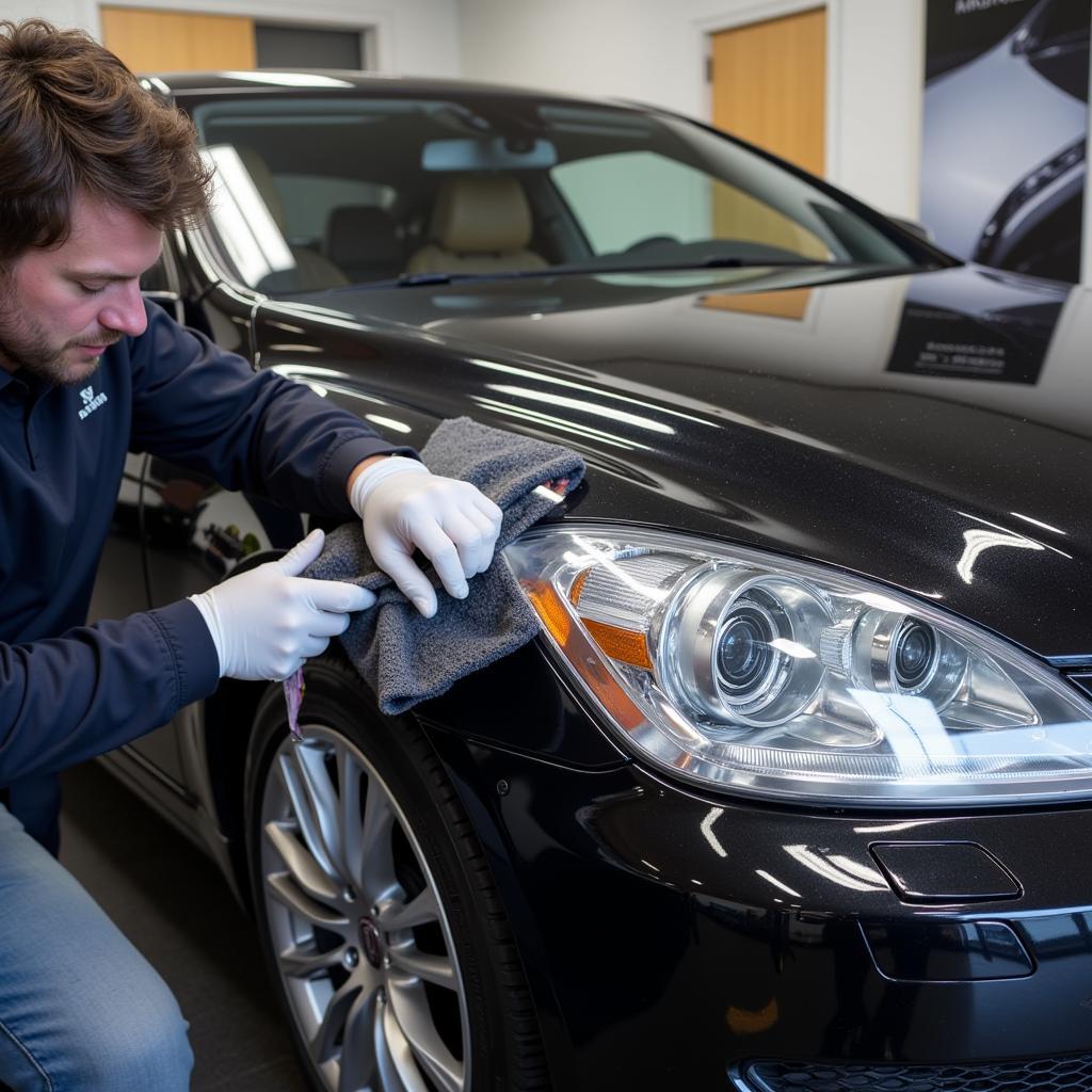 Prestige Car Spa Applying Paint Protection Film (PPF)