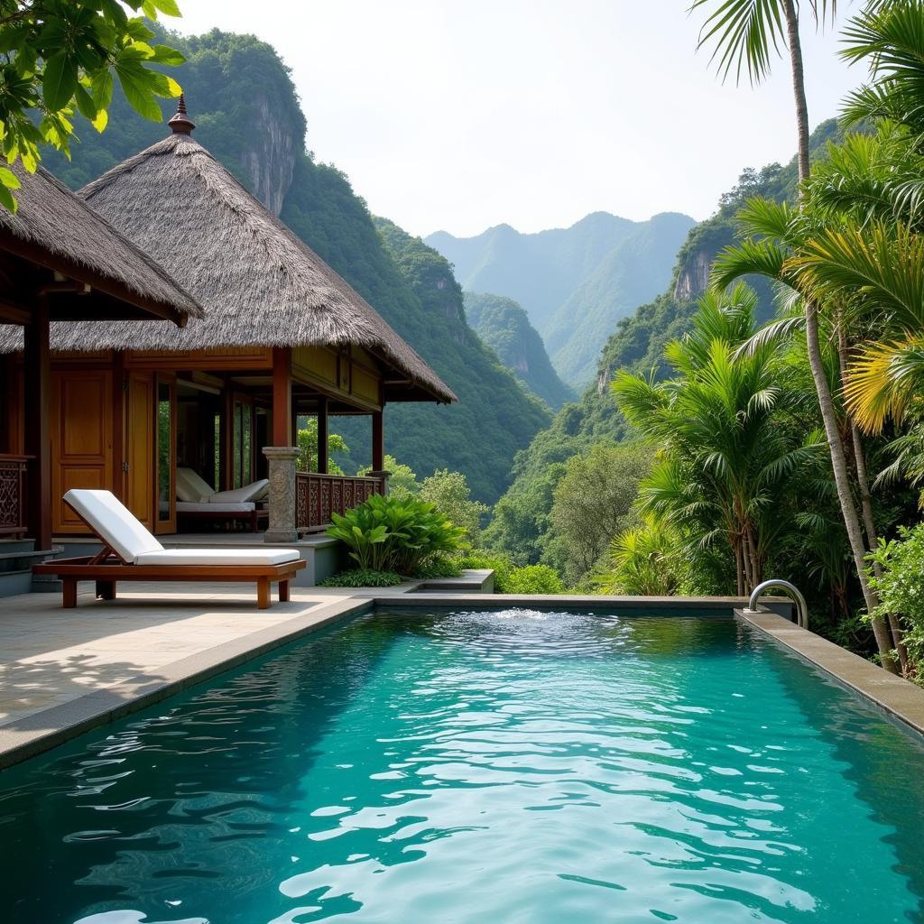 Private villa with plunge pool overlooking the Ayung River gorge at Puri Wulandari Resort & Spa