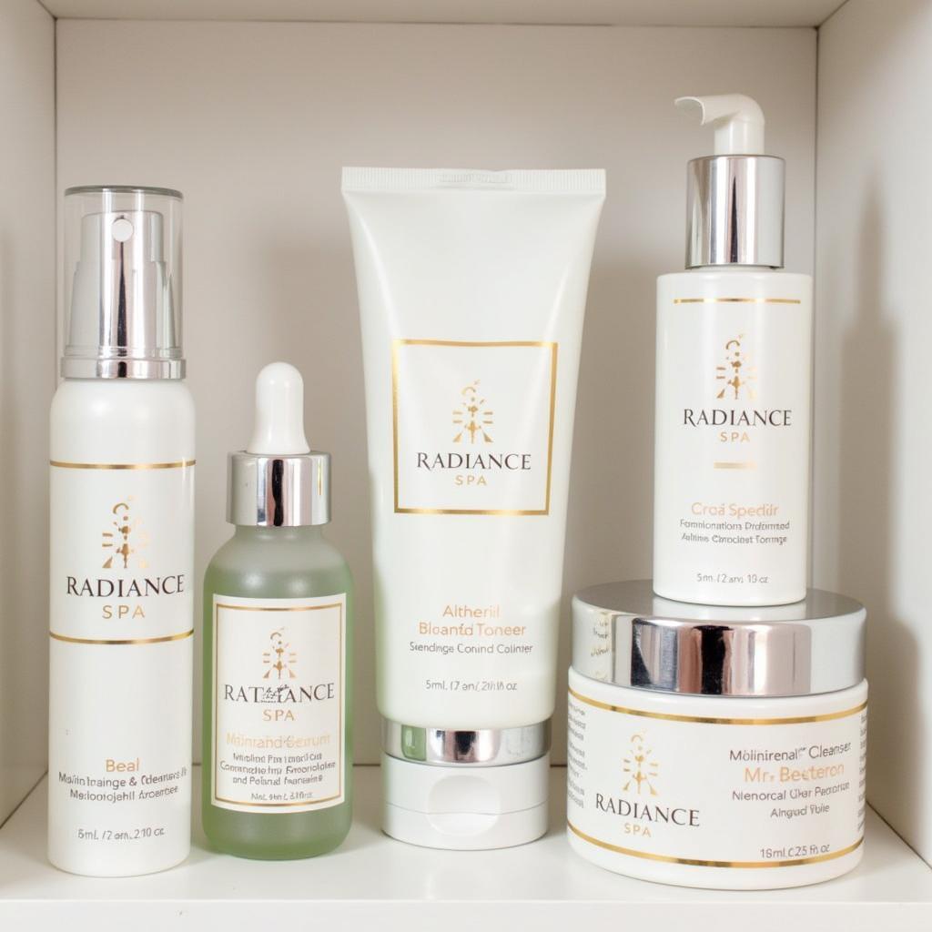 Radiance Spa Home Care Products Display