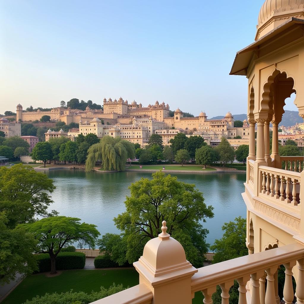 View of City Palace from Radisson Blu Udaipur