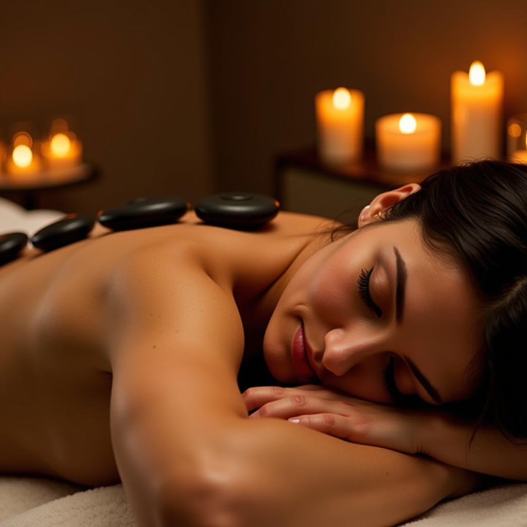 Relaxing Hot Stone Massage at Reenz Family Salon and Spa