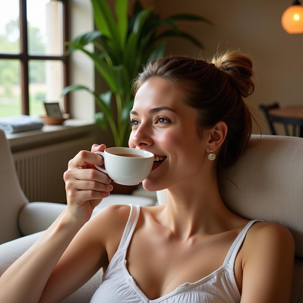 Relaxing and Hydrating after an Autotrack Spa Treatment